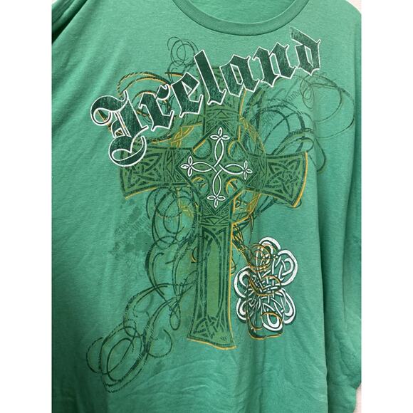 IRELAND GREEN VINTAGE T-SHIRT 3XL Y2K Vintage 2000s - Picture 2 of 7